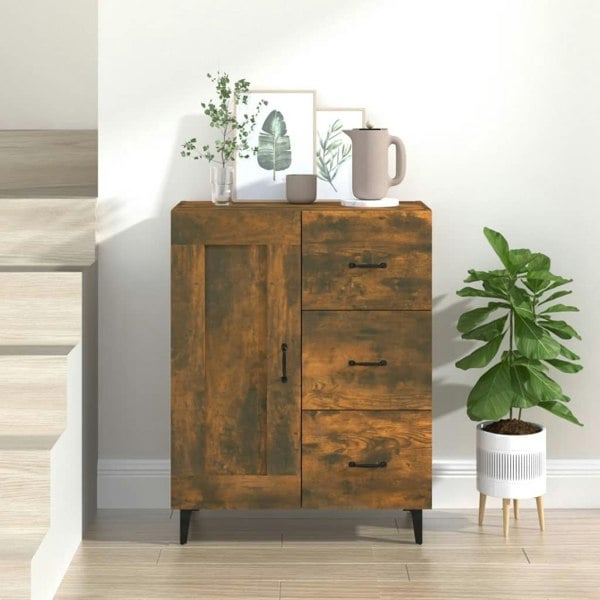 Berkfield Sideboard Smoked Oak 69.5x34x90 cm Engineered Wood