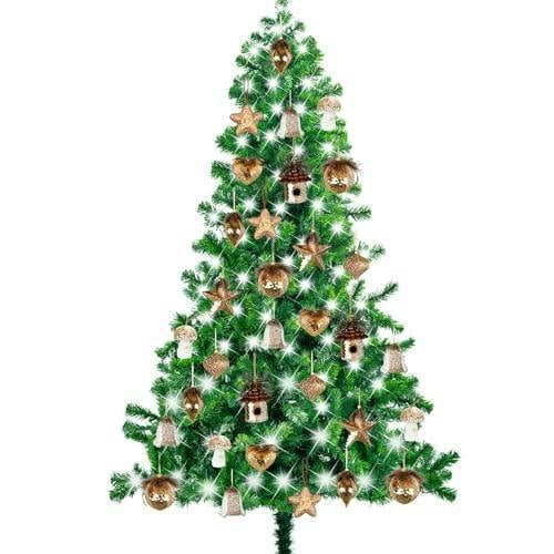 12cm Gold Santa Bell Hanging Decoration Set of 3 for Christmas Trees, Doors and Festive Displays image 8