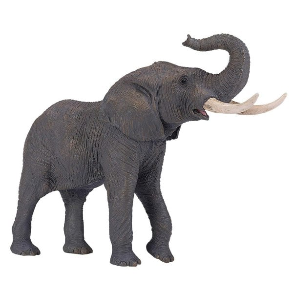 Mojo Fun African Bull Elephant Wildlife Toy Figure 11.5 cm Height Approx - 381005