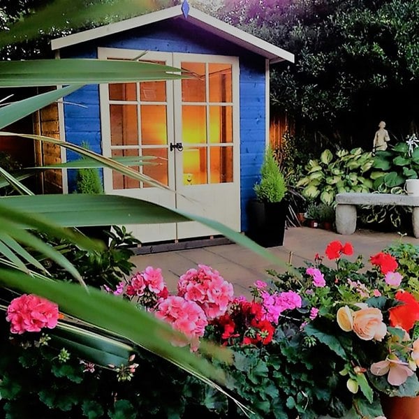 Shire Lumley 7x5 12mm interlock Clad wooden Summerhouse - Best Shed