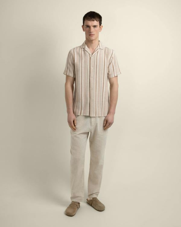 Larsson & Co Olsen - Waffle Stripe Short Sleeve Shirt