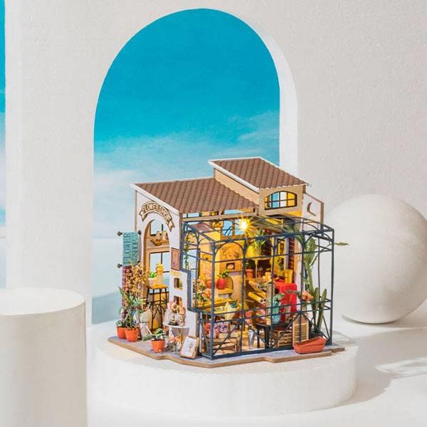 Dyzi 258 Piece Emily’s Flower Shop 3D Dollhouse Puzzle