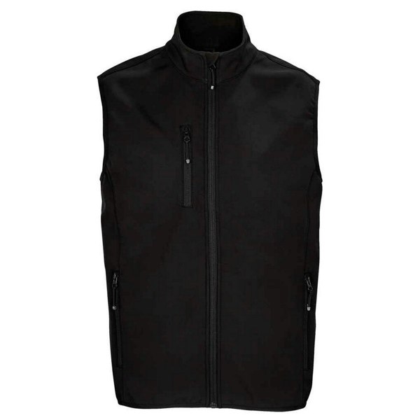 SOLS Mens Falcon Softshell Recycled Body Warmer - Black