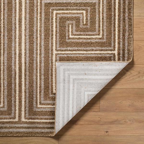 Livabliss La Luna-Global Brown Taupe Grey Graphic Rug