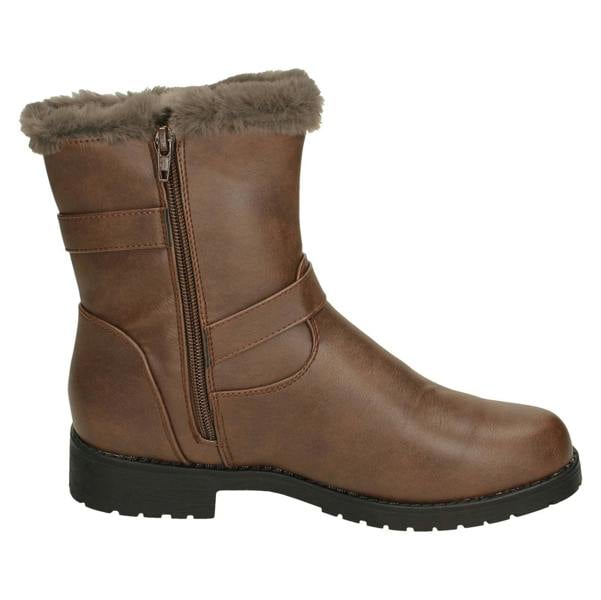 Spot On Ladies Spot On Buckle Detailed Ankle Boots F4451