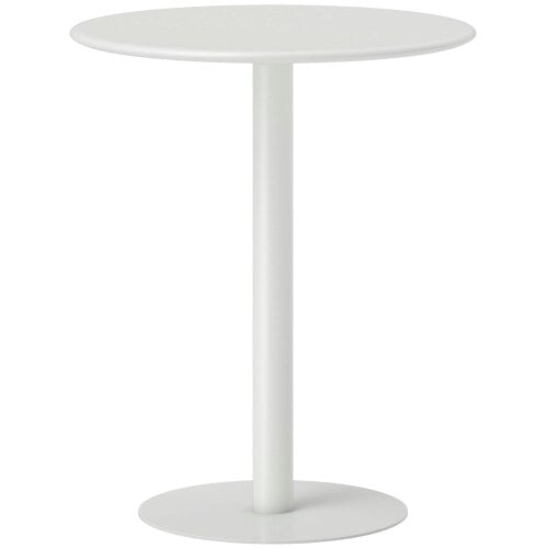 Wyld Haus Susuyo Metal And Wood White Round Dining Table With Steel Base 60 x 60 cm
