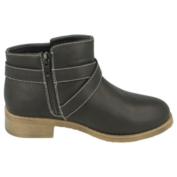 Spot On Girls Spot On Buckle Strap Ankle Boots