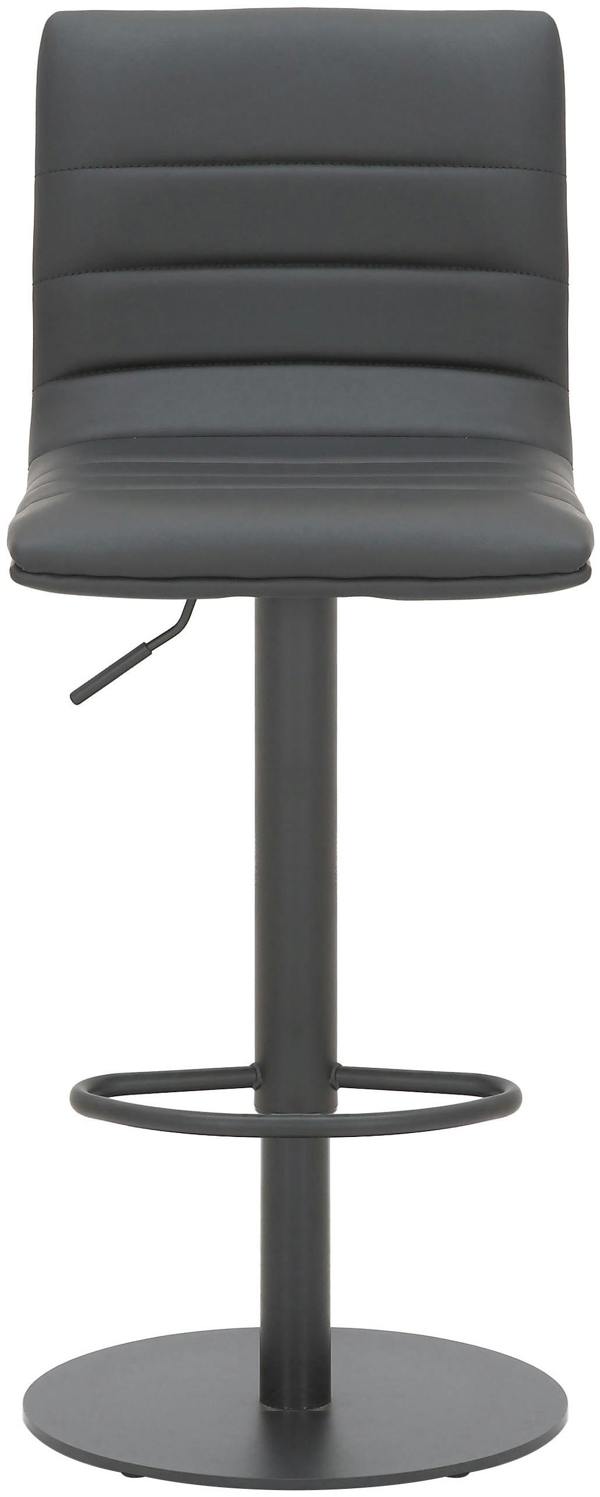 Lamboro Deluxe Aldo Black Bar Stool - Swivel Kitchen Stool with Gas Lift & Footrest