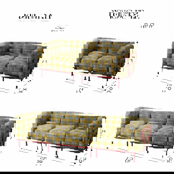 Weilai Concept Velez Modular Sofa, Two Seater Sofa, Three Seater Sofa, Linen