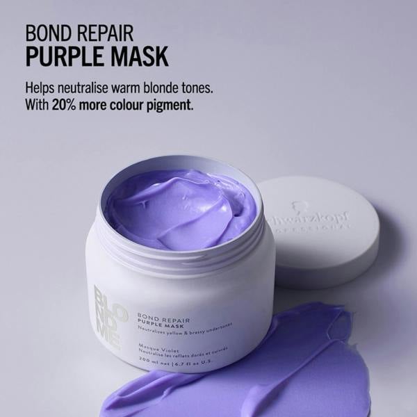 Schwarzkopf BlondMe Bond Repair Purple Mask