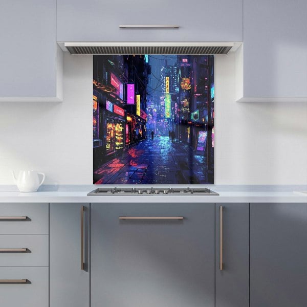 Warren Reed Japanese Street Art Glass Kitchen Splashback - 00028