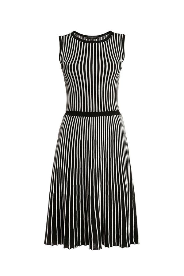 Rumour London Sienna striped fit-and-flare knitted dress