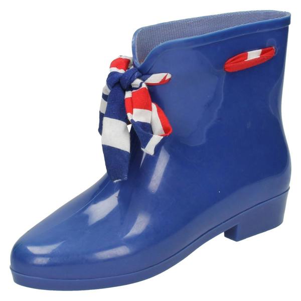 Spot On Ladies Spot On Tied Bow Detail Ankle Wellington Boots X1187