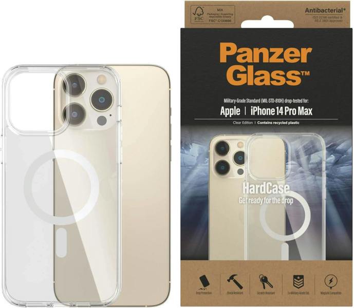 PanzerGlass Panzer Glass Military Grade Standard Hard Case with MagSafe for iphone 14 Pro Max 6.7" Clear - 0412