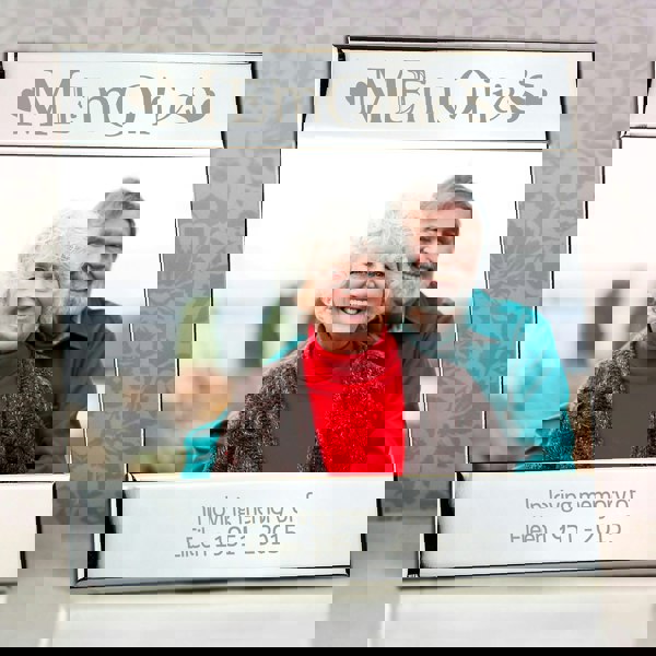 Personalised Memento Company Personalised Silver Memories 6x4 Photo Frame