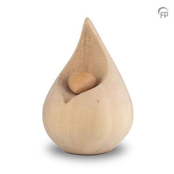 Memorials Direct Wooden Teardrop Urn (Light Wood)