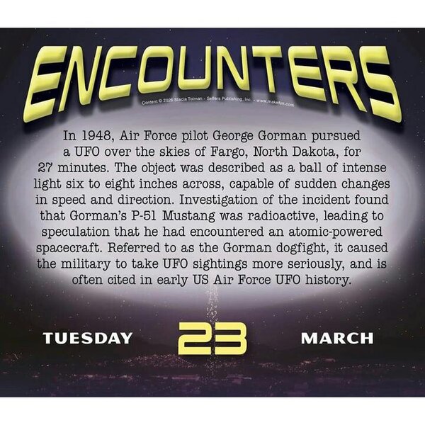 Encounters Desk Calendar 2027, Desk Calendars, Day To View, History & Literature, Gift