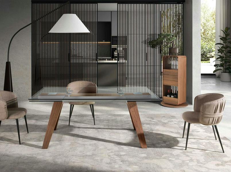 Angel Cerdá Swivelling walnut bar cabinet 3115
