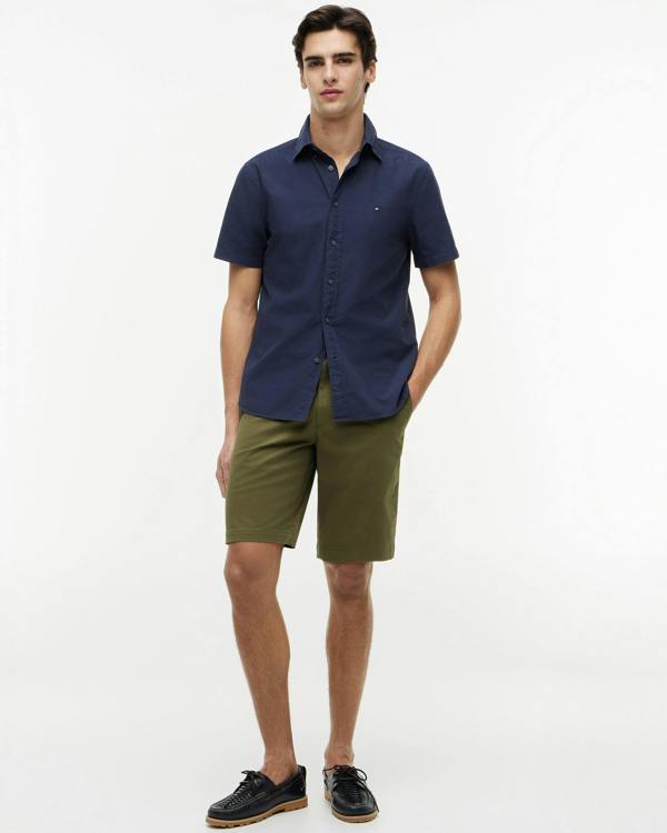 Tommy Hilfiger GMD Poplin Mens Short Sleeve Shirt - Carbon Navy