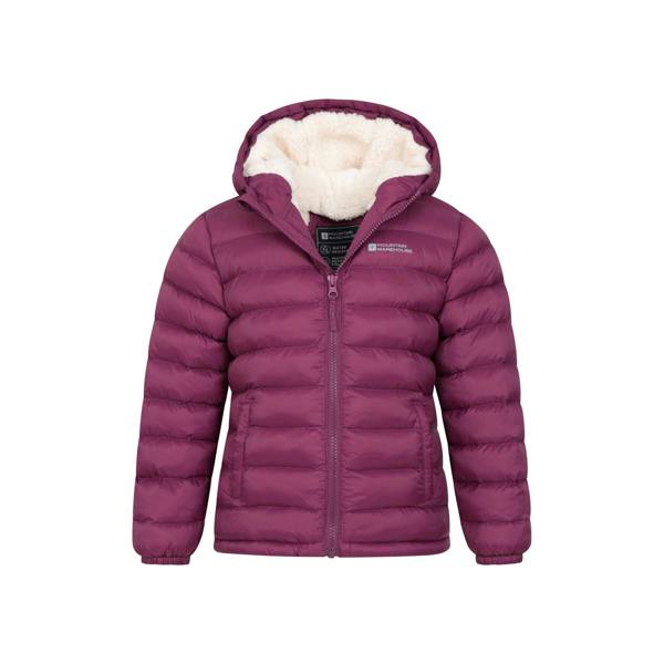 Mountain Warehouse Childrens/Kids Seasons Faux Fur Lined Padded Jacket - Pink - 