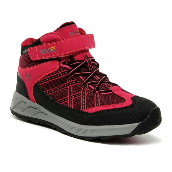 Regatta Kids Samaris V Mid Walking Boots - Dark Cerise/Neon Pink