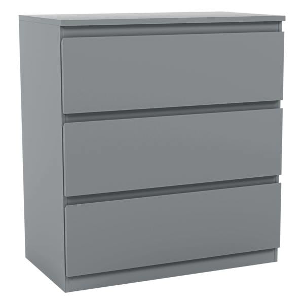 Vida Designs Denver 3 Drawer Chest, Black