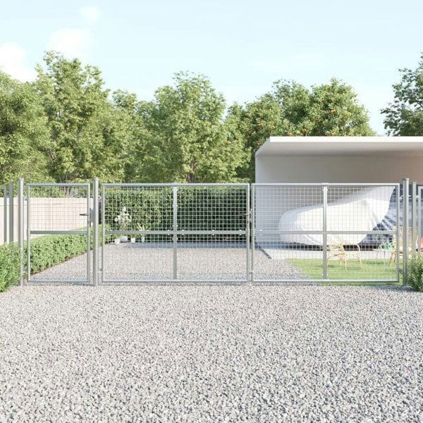 Berkfield Mesh Garden Gate Silver 500x175 cm Galvanised Steel