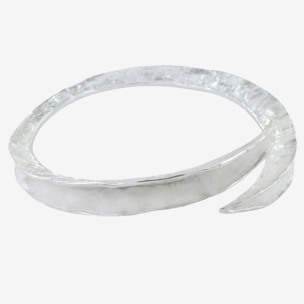 Adjustable Sterling Silver Shimmer Bangle - Reeves & Reeves