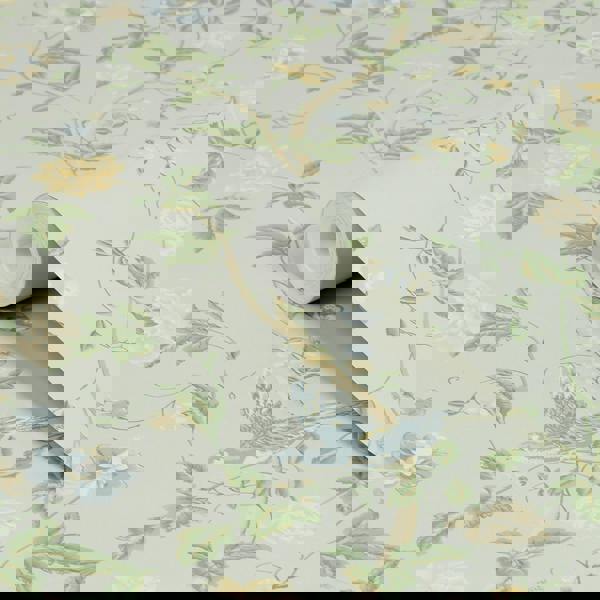 Laura Ashley Summer Palace Wallpaper - Eau de Nil - 10m