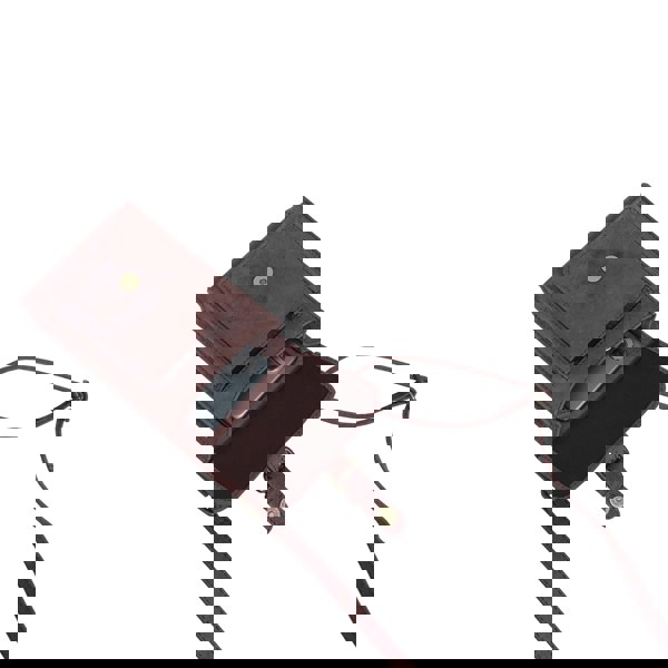 Real Hide Bags 'MYLA' Plum Distressed Real Leather Mobile Phone Crossbody Bag