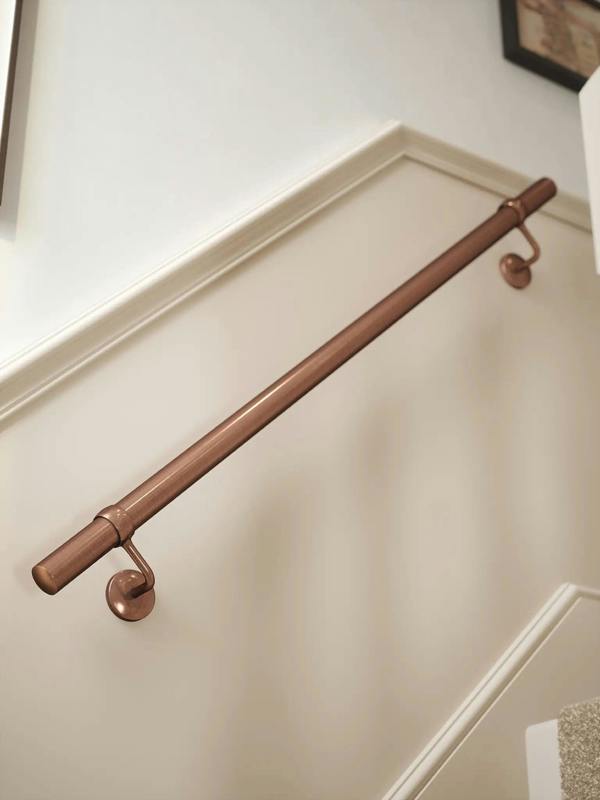 Sambourne Antique Copper Staight Flight Handrail 1.2m