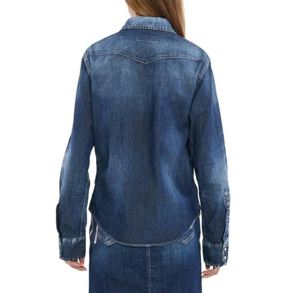 DSQUARED2 Icon Reverse Logo Western Dark Blue Denim Shirt W30