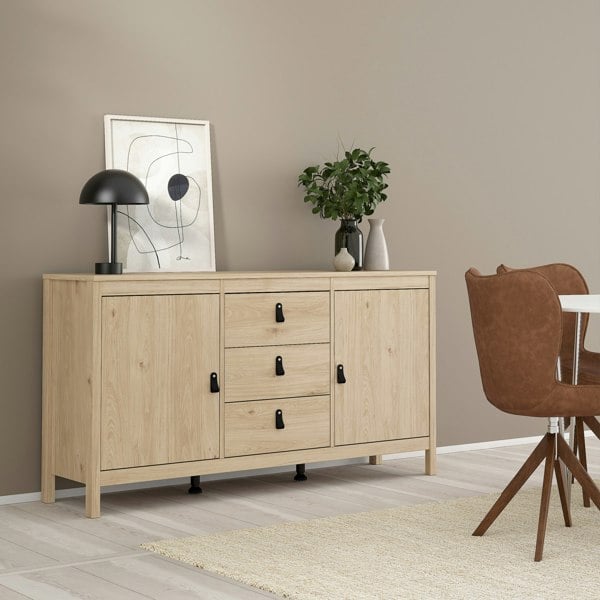 Furniture To Go Barcelona Sideboard 2 Doors + 3 Drawers in Jackson Hickory Oak