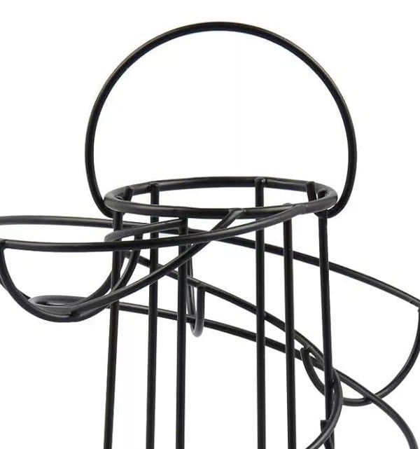 Modcraft Black Spiral Egg Rack Stand Helter Skelter Style Holds 18 Eggs Kitchen Counter Storage