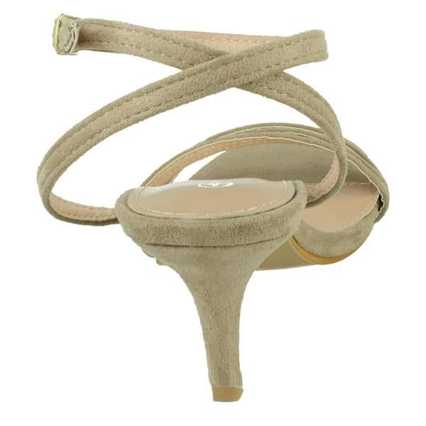 Anne Michelle Ladies Anne Michelle Mid Heel Wide Fit Party Sandals F12112