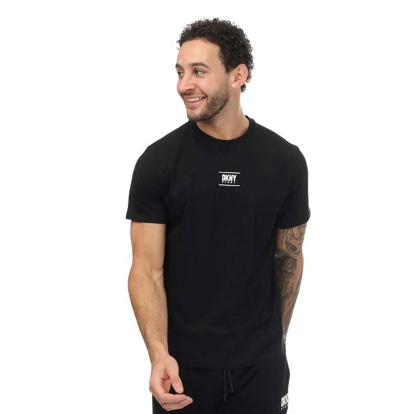DKNY Mens Logo Polycotton T-Shirt - Black