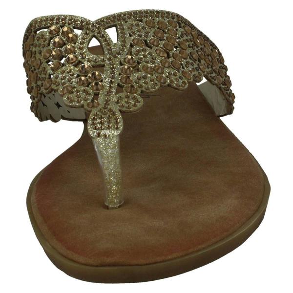 Savannah Ladies Savannah Diamante Toepost Sandals