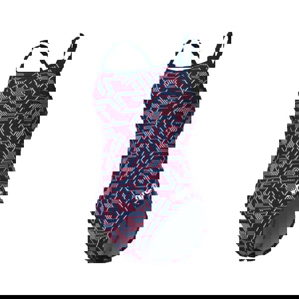 Arena Escape Challenge navy team red geometric swimsuit