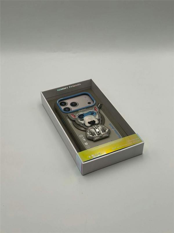 Nimmy Friends Nimmy Cool & Cute 2.0 Terrier Dog Case with MagSafe Stand for iPhone 17 Pro 6.3" Grey Blue - N-YJKM-CXZJZH-IP17-PRO-019