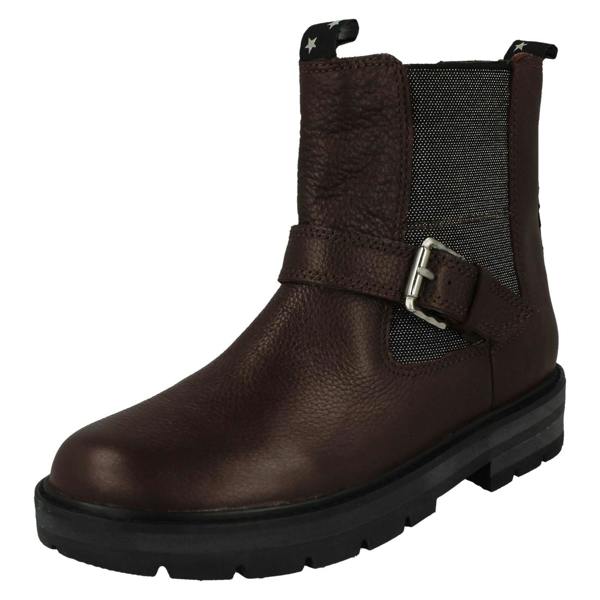 Clarks Girls Clarks Gusset Panel With Buckle Detailed Ankle Boots Prague River