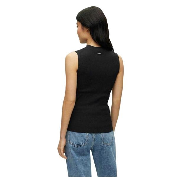 Boss Womens/Ladies Feskies Knitted Slim Top - White - 