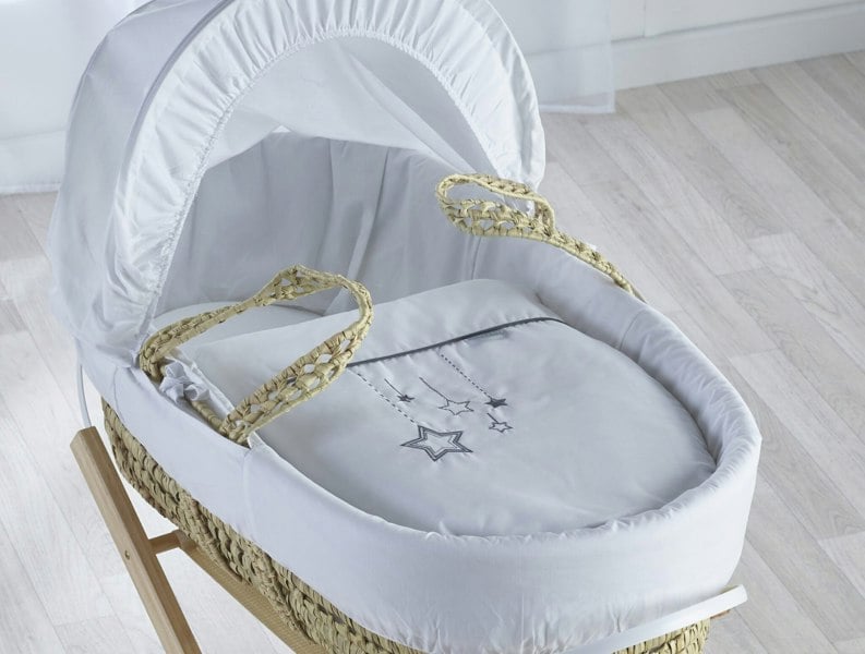 Kinder Valley White Wish Upon A Star Palm Moses Basket