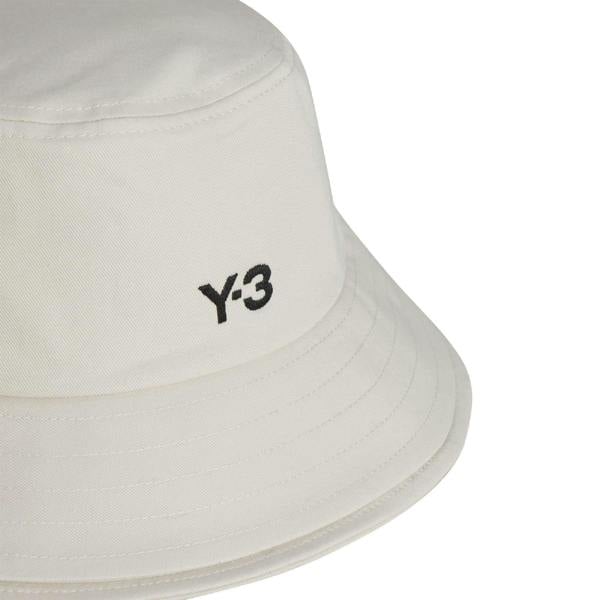 Y-3 Mens Stripes Bucket Hat - White - 
