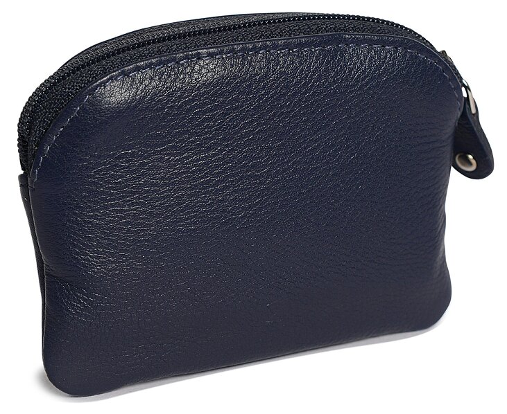 SADDLER Compact Leather Zip-Top Coin Purse "Molly" – Handmade by Saddler | RFID Protected & Gift Boxed | With Front Pocket & Interior Key Ring