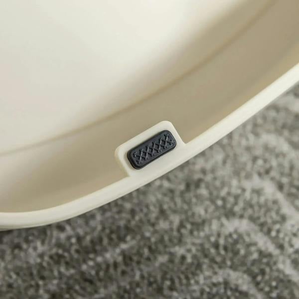 Cream pet stairs tread pad with dark textured non-slip surface