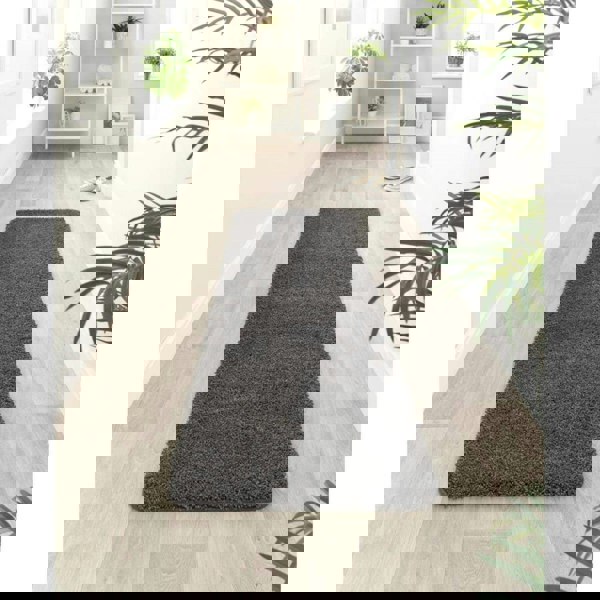 Washable Charcoal Shaggy Rug | British-Made Luxury |The Rug