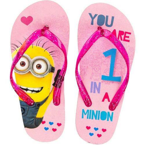 Girls Licenced Minions Flip Flops