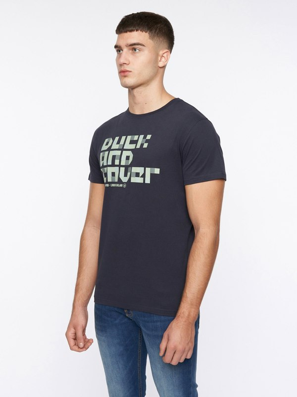 Duck and Cover Balding T-Shirt - Dark Navy