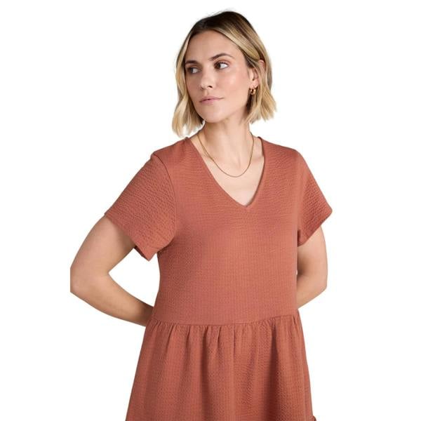 Animal Womens/Ladies Iris Textured Dress - Rust - 