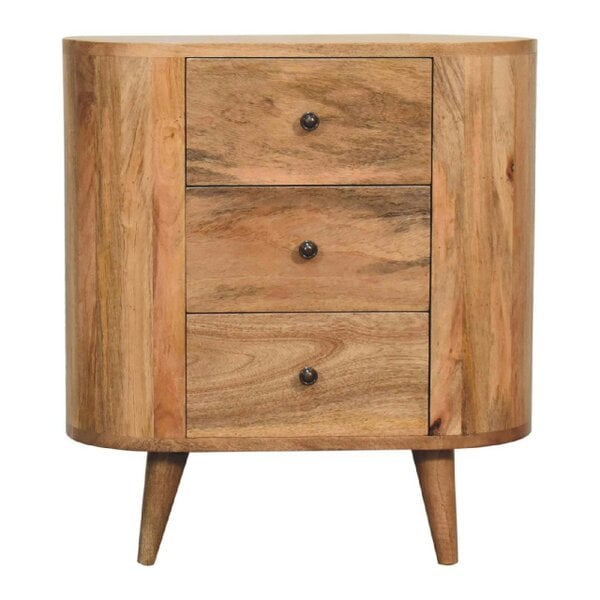 Artisan Furniture Solid Wood Mini Oak-ish Cabinet